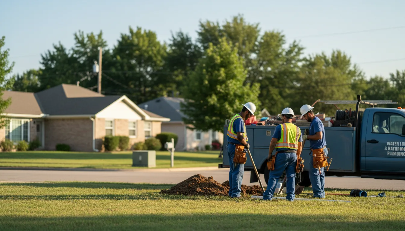 Residential water line and bathroom plumbing service in Center City, MN